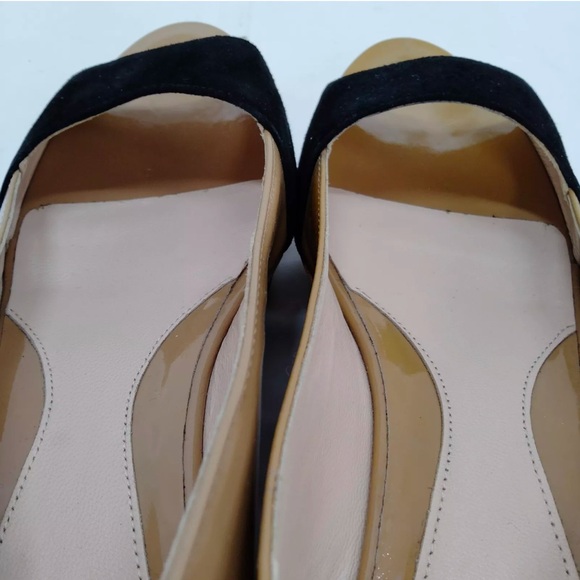 Fendi Tan and Black Wedge Shoes with Slingback Design - Picture 4 of 7